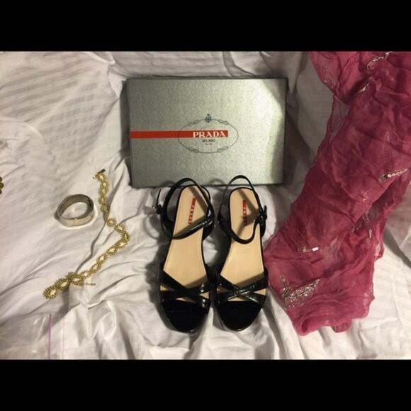Prada Shoes - New Prada platform wedge sandals